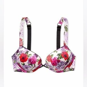 Victoria’s Secret Very Sexy Push Up Bra Floral Shine Strap 32C